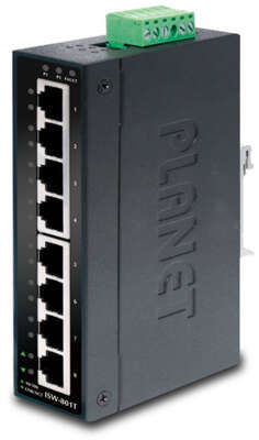 коммутатор/ PLANET IP30 Slim type 8-Port Industrial Gigabit Ethernet Switch (-40 to 75 degree C)