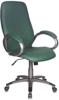 Кресло руководителя Бюрократ T-700DG/OR-01 зелёный Or-01 искусственная кожа (пластик темно-серый)
