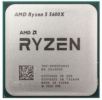 Процессор AMD Ryzen 5 5600X Vermeer (Soc-AM4, 3.7GHz, 6C/12T, 32Mb, TDP-65W, ОЕМ) (100-000000065)
