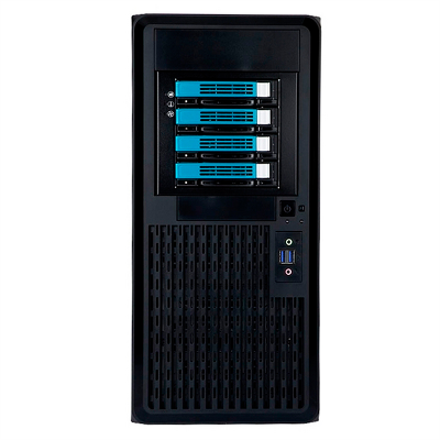 Корпус серверный Midi Tower InWin PE689 Black 650W B65E 80plus Bronze USB3.0*2+A(HD)+front fan 120mm*1+rear fan 120mm*1+ 2*2SATA+1*1SATA / holes for SL20” RACKMOUNT