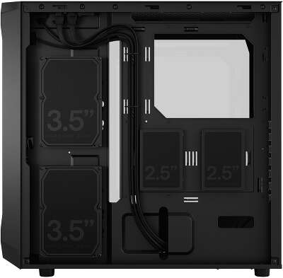 Корпус Fractal Design Focus 2 Black TG Clear Tint, черный, ATX, Без БП (FD-C-FOC2A-01)