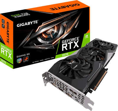 Видеокарта GIGABYTE nVidia GeForce RTX 2070 Gaming 8G 8Gb GDDR6 PCI-E HDMI, 3DP