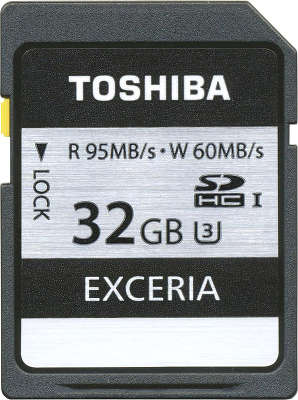 Карта памяти 32 Гб SDHC Toshiba Exceria UHS Speed Class 3 UHS-I [SD-X32UHS1(6]