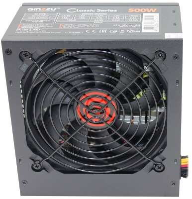 Ginzzu CB500 12CM black,24+4p,PCI-E, 4*SATA, 3*IDE,оплетка MB, кабель питания