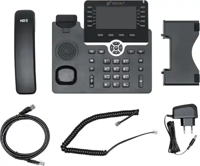 IP-телефон Flat-Phone B10: 20 SIP-аккаунтов, 2 порта 10/100/1000BASE-T (RJ-45), ЖК-дисплей, PoE, РЕЕСТР