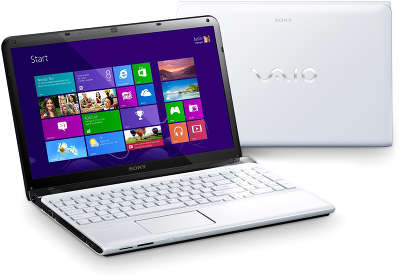 Ноутбук Sony VAIO SVE1512N1RW White 15.5" HD /i3-3110M/4/500/HD7650 1GB/Multi/WF/BT/CAM/W8