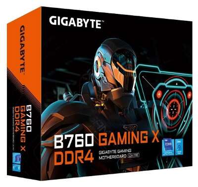 Материнская плата Gigabyte B760 GAMING X DDR4, Socket 1700, Intel®B760, 4xDDR4-3200, HDMI+DP, 3xPCI-Ex16, 4xSATA3(RAID 0/1/5/10), 3xM.2, 8Ch Audio, 2.5GLan, (4+4)xUSB2.0, (4+2)xUSB3.2, (0+1)xUSB3.2 Type-C™, ATX, RTL