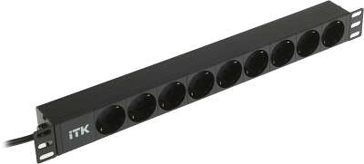 Блок распределения питания ITK алюминевый профиль PH22-9D2 гор.размещ. 9xSchuko базовые 10A C14 2м