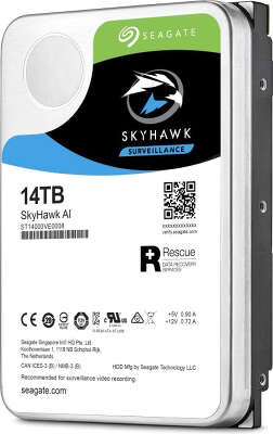 Жесткий диск SATA3 14Tb [ST14000VE0008] Seagate SkyHawk AI, 7200rpm, 256Mb