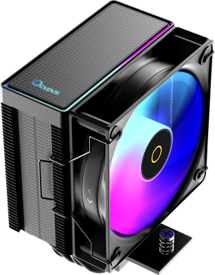 Кулер для процессора Ocypus Gamma A40 BK ARGB, 100mm ARGB FAN, Top ARGB Panel, 4 HEAT PIPES, 4-PIN PWM, 600-2400 RPM, 29DBA, HYDRO BEARING, LGA115X/1200/1700/18XX, AM4/AM5