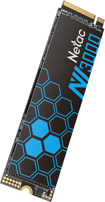 SSD накопитель Netac SSD NV3000 500GB PCIe 3 x4 M.2 2280 NVMe 3D NAND, R/W up to 3100/2100MB/s, IOPS(R4K) 200K/150K, TBW 300TB, with heat sink, 5y wty
