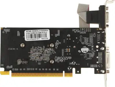 Видеокарта Afox PCI-E 2.0 AF240-1024D3L2-V2 NVIDIA GeForce GT 240 1Gb 128bit DDR3 550/1334 DVIx1 HDMIx1 CRTx1 HDCP Ret low profile