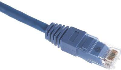 Коммутационный шнур NIKOMAX U/UTP 4 пары, Кат.5е (Класс D), 100МГц, 2хRJ45/8P8C, T568B, заливной, с защитой защелки, многожильный, BC (чистая медь), 24AWG (7х0,205мм), поливинилхлорид, синий, 0,5м