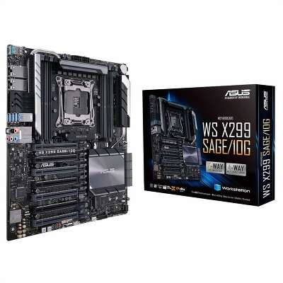 Материнская плата ASUS WS X299 SAGE/10G LGA2066 CEB 8xDDR4 7xPCIEx16 2xM.2 2x10GLAN {3} (952001)