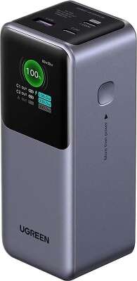 Внешний аккумулятор UGREEN PB721 (35524B) 20000mAh 130W Fast Charging Power Bank. Цвет: серый