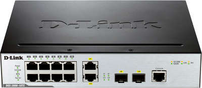 Коммутатор D-Link DGS-3000-10TC/A1A управляемый уровня 2 с 8 портами 10/100/1000 Base-T и 2 комбо-портами 10/1