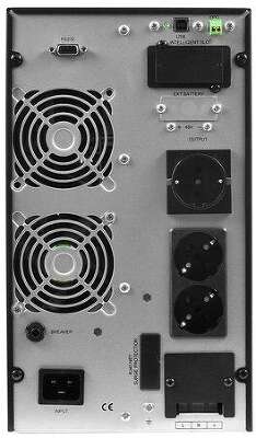 ИБП POWERMAN Online 2000 plus, LCD, двойного преобразования, 2000ВА, 1800Вт, 2 евророзетки с резервным питанием, USB, RS232, слот SNMP, разъем EPO, внешний блок батарей (в комплект не входит), 191 х 460 х 337 мм., 10.5 кг./ UPS POWERMAN Online 2000 plus, 