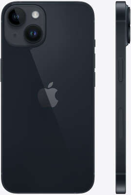 Смартфон Apple A2884 iPhone 14 128Gb 6Gb темная ночь моноблок 3G 4G 2Sim 6.1" 1170x2532 iOS 16 12Mpix 802.11 a/b/g/n/ac/ax NFC GPS GSM900/1800 GSM1900 Protect