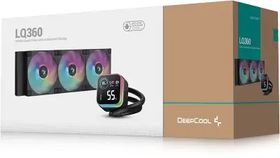 Система водяного охлаждения Deepcool LQ360 ARGB Soc-AM5/AM4/1200/1700/1851 черный 4-pin 38.71dB Al LCD 350W 1840gr Ret (R-LQ360-BKLSMW-G-1)