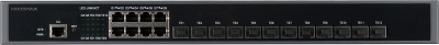 Управляемый коммутатор L3 NIKOMAX, Stack, 12 портов 1/10G BaseX SFP+, 8 портов 1000BaseT, 1 Консольный, Резервный БП (опция)
