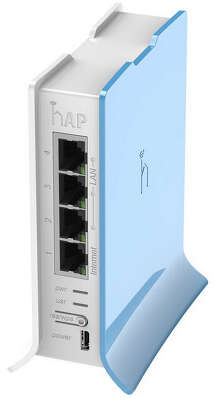 Маршрутизатор MIKROTIK hAP lite TC (N300, 1x100Mbs WAN, 4x100Mbs LAN, MIMO 2x2) (RB941-2nD-TC)