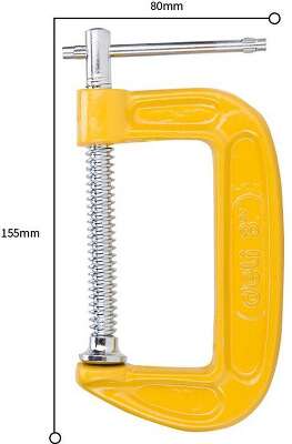 Струбцина G-образная усиленная Deli DL-G203 высота зажима 75мм