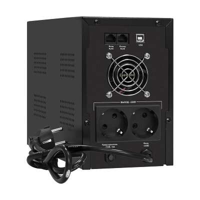 Exegate EX292609RUS ИБП ExeGate SpecialPro UNB-2000.LED.AVR.2SH.RJ.USB <2000VA/1200W, LED, AVR,2*Schuko, RJ45/11, USB, металлический корпус, Black>