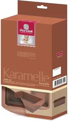 Форма для выпечки Rondell Karamelle RDF-450 прямоуг. 14x22см сталь/силикон карамель