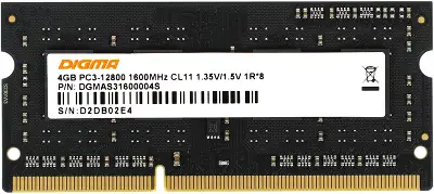 Модуль памяти DDR-III SODIMM 4Gb DDR1600 Digma (DGMAS31600004S)