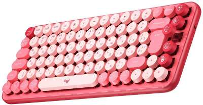 Logitech Клавиатура беспроводная POP Keys Bluetooth Mechanical Keyboard - HEARTBREAKER ROSE - RUS.