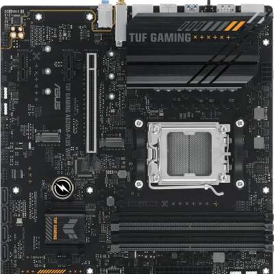 ASUS TUF GAMING A620M-PLUS WIFI (Socket AM5, mATX, 4xDDR5(128GB), 2xDP/HDMI 2.1, 1xPCIe 4.0x16/2xPCIe 3.0, 1xLAN (2.5GbE), Wi-Fi, BT, 4xSATA 6Gb/s, 2xM.2, 2xUSB 3.2, 4xUSB 2.0, 1xPS/2)