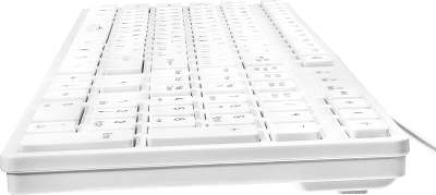 Клавиатура Oklick 556S Multimedia Slim, белая