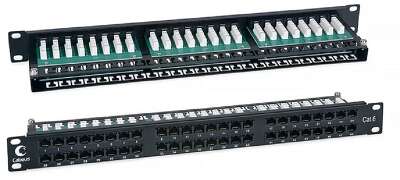 Cabeus PLHD-48-Cat.6-Dual IDC-1U Патч-панель высокой плотности 19", 1U, 48 портов RJ-45, категория 6