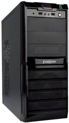 Корпус ExeGate XP-329S, черный, ATX, Без БП (EX278402RUS)