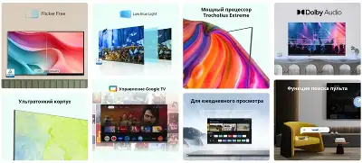 Телевизор 40" Skyworth 40E55G, FHD, HDMIx2, USBx2, WiFi, Smart TV, черный