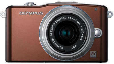 Цифровая фотокамера Olympus E-PM1 Mini Brown Kit (M.Zuiko 14-42 мм)