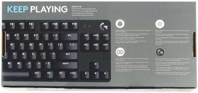 Клавиатура игровая Logitech G413 TKL SE черная, без цифрового блока, механические переключатели, белая подсветка, USB 1,8м, RTL