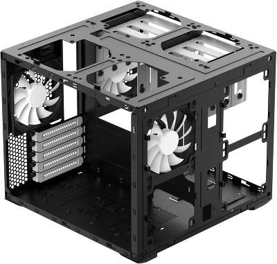 Корпус ПК без блока питания/ Case Fractal Design Node 804, Mini-Tower, 3x120mm, 2xUSB-A 3.2 mATX, mITX Black