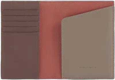 Обложка для паспорта женский Piquadro Circle PP6340W92R/ARTM коралловый/кофейный натур.кожа