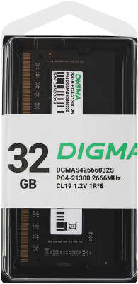 Модуль памяти DDR4 SODIMM 32Gb DDR2666 Digma (DGMAS42666032S)