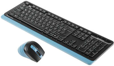 Комплект клавиатура + мышь беспров. A4Tech Fstyler FG1035 black/blue (USB, Multimedia) (FG1035 NAVY BLUE)
