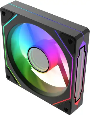 Вентилятор для корпуса Bloody CF-12 LCD ARGB 120х120x25 черный 4-pin 32дБ (упак.:1шт) (CF-12-ARGB120-BK) Ret