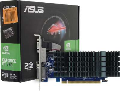 Видеокарта ASUS NVIDIA nVidia GeForce GT 730 GT730-SL-2GD3-BRK-EVO 2Gb DDR3 PCI-E VGA, DVI, HDMI