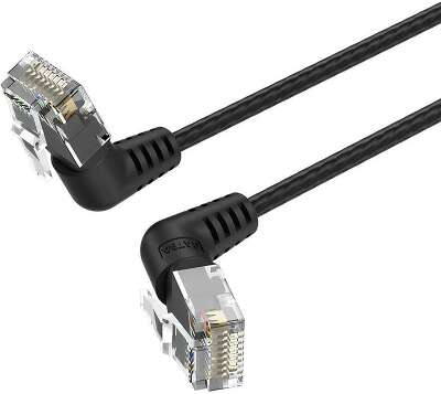 Патч-корд прямой Vention IBOBI UTP cat.6a, RJ45 угол 90 - 3м. Черный