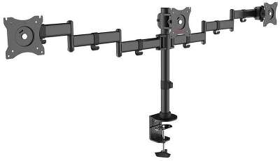 Кронштейн для мониторов Arm media LCD-T15 черный (настольный для 3-х мон. 15"-32", max 3x8 кг. 5 ст св., нак. ±45°, пов. 360°) (10162)