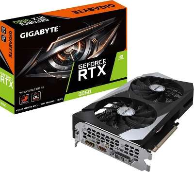 Видеокарта GIGABYTE NVIDIA nVidia GeForce RTX 3050 WINDFORCE 8Gb DDR6 PCI-E HDMI, 3DP