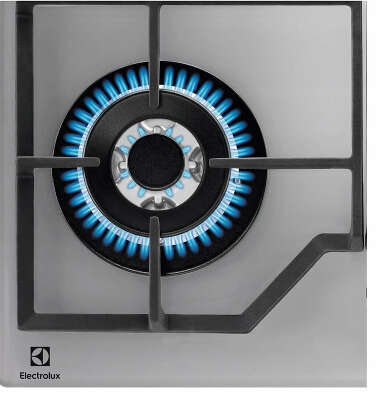Встраиваемые газовые панели ELECTROLUX/ Газовая варочная поверхность - газ на стекле, 2 чугунных держателя, газконтроль варочной поверхности, интегрированный автоподжиг варочной поверхности, конфорки: Конфорка ускоренного нагрева, средней мощности, Конфор