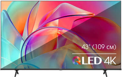 Телевизор QLED Hisense 43" 43E7KQ Frameless черный 4K Ultra HD 60Hz DVB-T DVB-T2 DVB-C DVB-S DVB-S2 USB WiFi Smart TV (RUS)