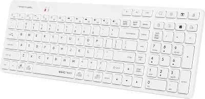 Клавиатура A4Tech Fstyler FBK27C AS белый USB беспроводная BT/Radio slim Multimedia (FBK27C AS)