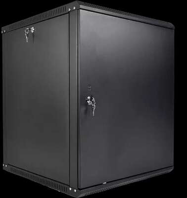 ЦМО Шкаф телекоммуникационный настенный разборный ЭКОНОМ 12U (600 x 650) дверь металл, цвет черный (ШРН-Э-12.650.1-9005)